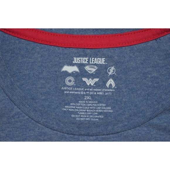 Justice League Mens Long Sleeve Shirt Sz 2XL - Picture 4 of 7
